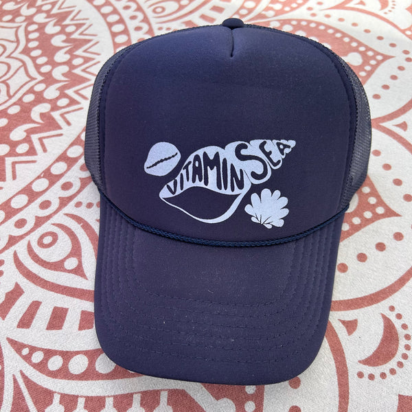 Navy Shell Trucker Hat