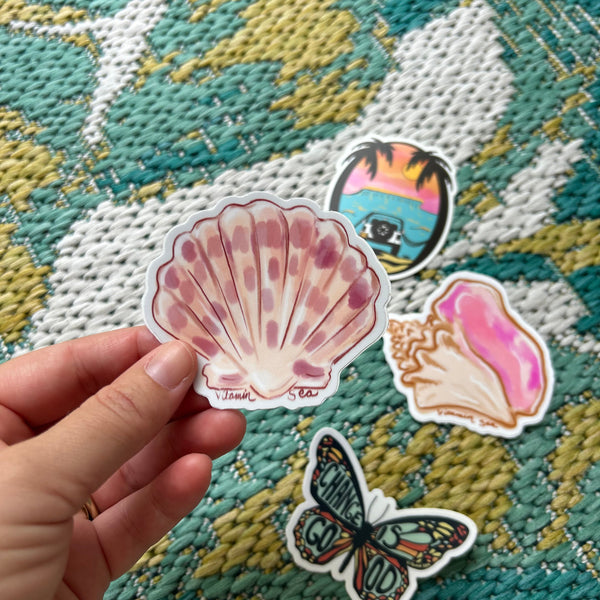 Calico Shell Sticker