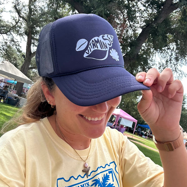 Navy Shell Trucker Hat
