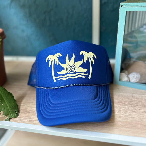 Palm Sunset Foam Trucker Hat