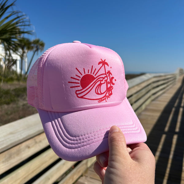 Pink Wave Trucker Hat