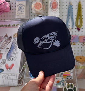 Navy Shell Trucker Hat