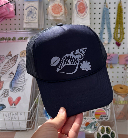 Navy Shell Trucker Hat