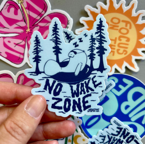 No Wake Zone Sticker