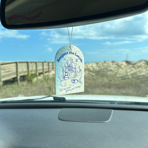Shark Respect The Locals Air Freshener