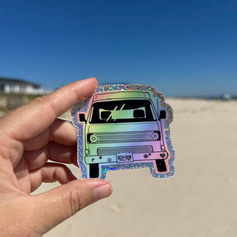 beach van sticker