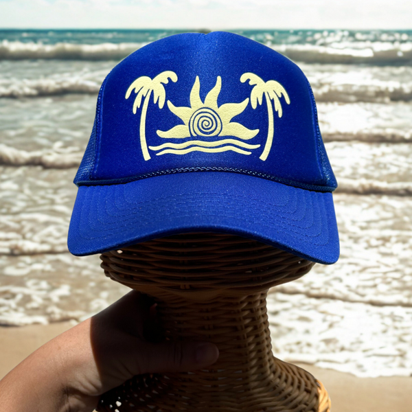 Palm Sunset Foam Trucker Hat