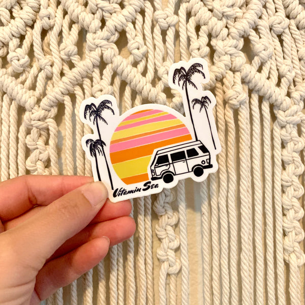 sunset van sticker